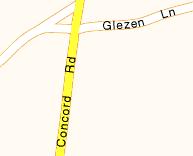 The intersection on a map