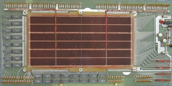 Core memory on a board Core memory on a board